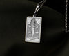Justice charm necklace - dainty silver triple chain