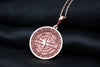 Compass necklace - scope silver charm pendant - per