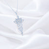 Lotus necklace - meditation necklace - silver lotus