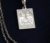 14 k solid two of pentacles tarot card necklace - two of pen