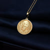 Fox charm necklace - kitsune fox silver pendant - p
