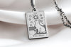 14 k solid gold the star tarot card charm necklace - the sta