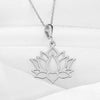 Lotus pendant necklace - dainty floral necklace - m