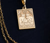 14 k solid two of pentacles tarot card necklace - two of pen