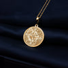 Silver ocean compass necklace - scope charm pendant - person