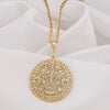 Aztec calendar pendant - mayan gold jewelry - perpe