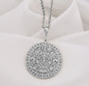 Aztec calendar pendant - mayan gold jewelry - perpe
