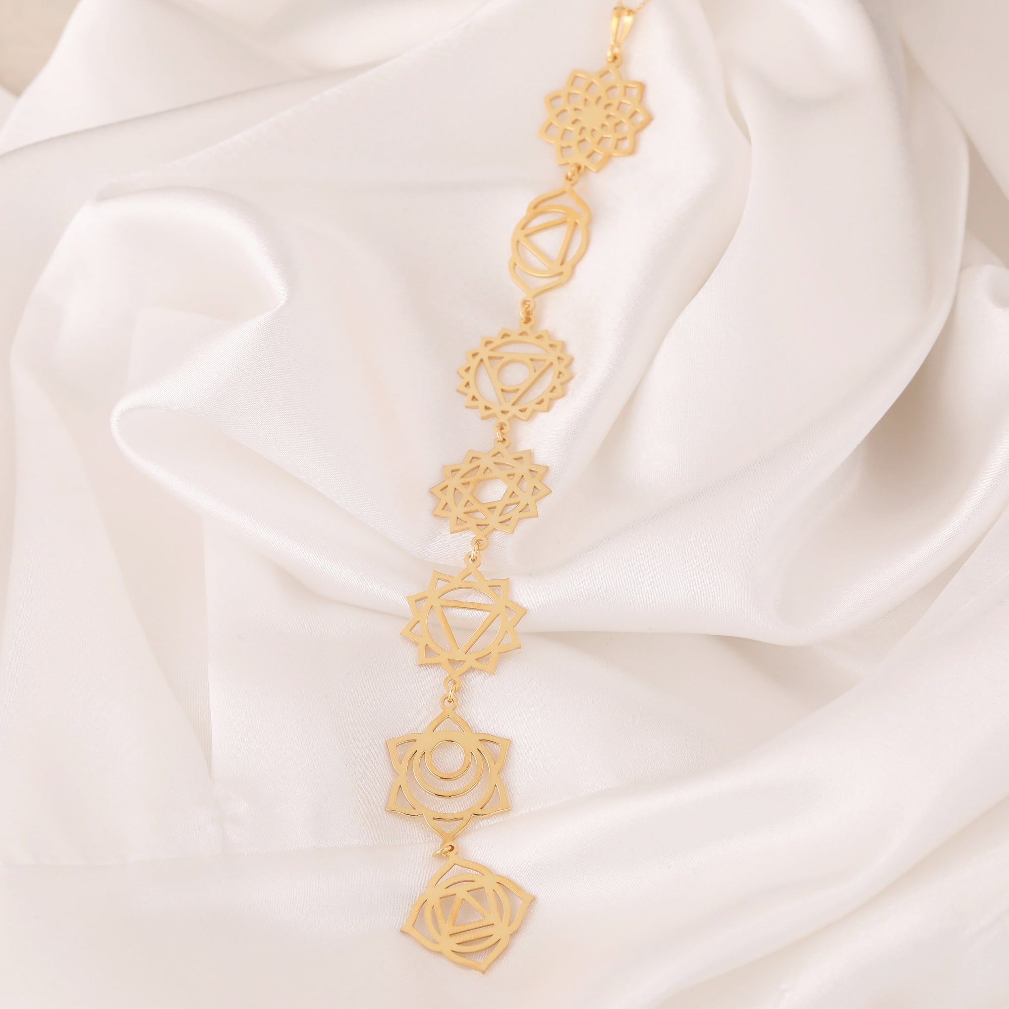 7 chakra gold necklace