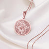 Silver ocean compass necklace - scope charm pendant - person
