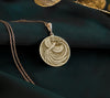 14K Gold Plated Quetzal Bird Pendant with a Maya feather motif. This stylish gold necklace is ideal for mythology enthusiasts and nature lovers. A stunning gold-plated medallion that makes a unique and elegant gift for women.