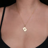 14 k solid gold ace of heart necklace - silver ace of hearts