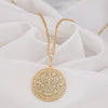 Aztec calendar pendant - mayan gold jewelry - perpe