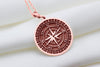 Compass necklace - scope silver charm pendant - per