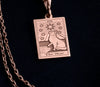 14 k solid gold the star tarot card charm necklace - the sta