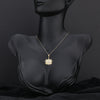 Lotus necklace - rose gold - silver lotus pendant -