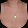 14 k solid gold ace of heart necklace - silver ace of hearts