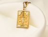 Justice charm necklace - dainty silver triple chain