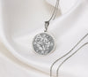 Silver ocean compass necklace - scope charm pendant - person