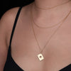 14 k solid gold ace of heart necklace - silver ace of hearts